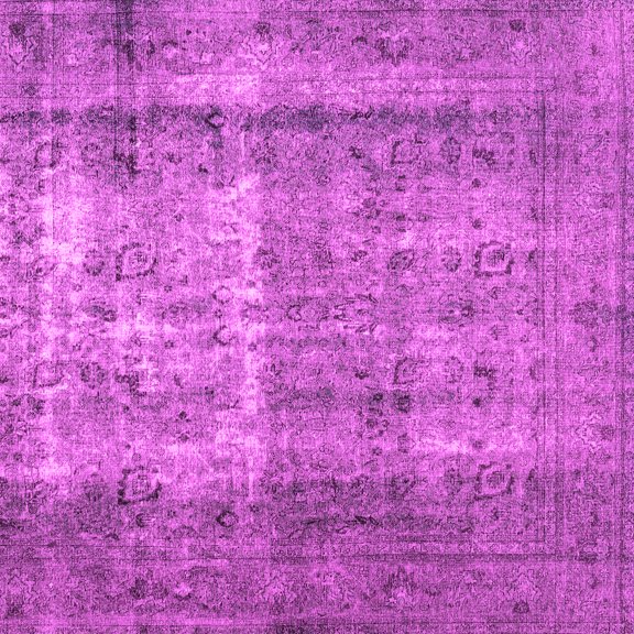 Ahgly Company Indoor Square Abstract Pink Contemporary Area Rugs, 5' Square