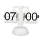 thumbnail image 5 of Reloj con tapa, gran número, funciona con pilas, de acero inoxidable 304, de mesa, retro, para oficina en casa, 24 horas, todo blanco, 5 of 5