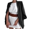 thumbnail image 1 of Blazer Chaquetas Para Mujer Blazers Traje de Negocios de Moda Color Sólido Costura Plaid Manga Larga Chaqueta de Punto Top Odeerbi ODB132131, 1 of 7