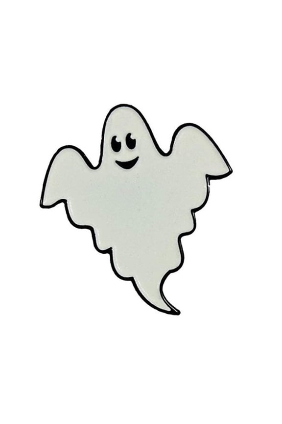 Spooky Scary Glow in The Dark Halloween Ghost Enamel PinBrooch for Jacket Tote Hand Bag