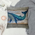 thumbnail image 2 of Qinduosi Sea Animals Decorative Pillowcases Inch Pack Ocean Theme Throw Pillow Covers ///Whale Nautical Summer Beach House Cushion Covers for Porch Couch Sofa White, 2 of 5