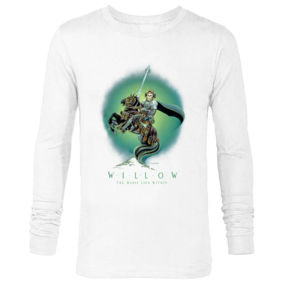 Lucasfilm Willow Movie General Kael on Horse Illustrated - Long Sleeve T-Shirt for Men - Customized-White