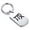 Silver, variant on Stainless Steel Virgo Zodiac Sign (Maiden) Dog Tag Keychain Circle Ring