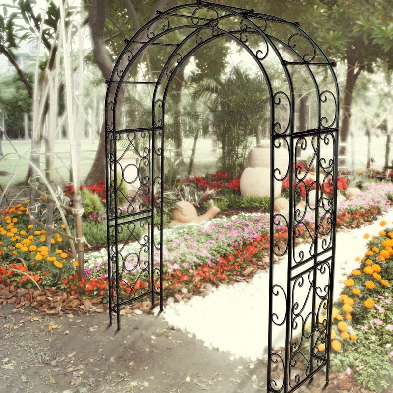Austram-Griffith Creek Designs Victorian Metal Arch Top Arbor Hammered Bronze by Austram Inc