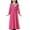 Hot Pink, variant on Xihbxyly Dress Girls Muslim Long Dress Medium Big Girls Long Sleeve V Neck Colorblock Dress