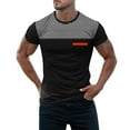 thumbnail image 1 of BOBOGOJP T-Shirts pour Hommes Chandails en Molleton Imprimés Décontractés Col Rond Manches Courtes T-Shirts (Noir,3TG), 1 of 5