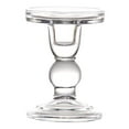 thumbnail image 1 of simhoa Transparent Glass Candle Holder Candle Stand Candlestick Height 11.5 cm, 1 of 7