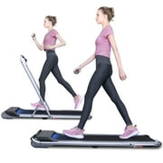 RHYTHM FUN Folding Treadmills for Home Under Desk Treadmill Walking Pad Treadmill with Foldable Handrail and Speed Sensor Light Slim Mini Quiet Treadmill with Smart Remote Workout App for Home/Office