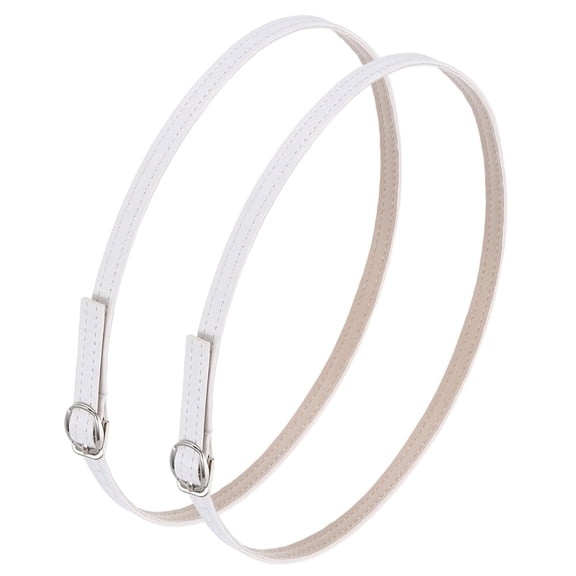 Uxcell 1 Pair Replacement Ankle Straps for Heels Leather Shoe Band, White