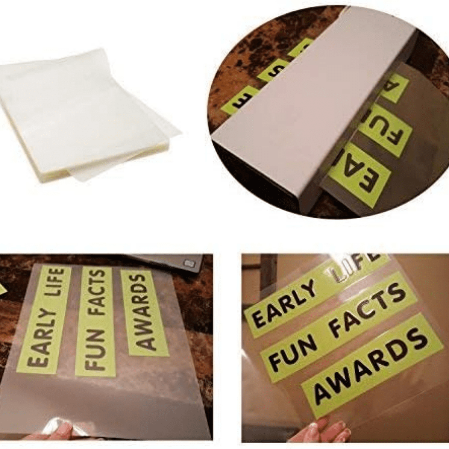 Thermal Laminating Pouches 8.9 x 11.4, 5 Mil Thickness, Crystal Clear Finish, 300 Pack