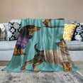 thumbnail image 2 of ARISTURING Dogs in Sweaters Flannel Blanket for All Seasons Throw Blanket 60x80in, 2 of 6