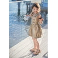 thumbnail image 2 of Toddler Girl Gold Sandals Size 7 Easter Flower Girl Dress Shoes Open Toe Little Kid Summer Flats, 2 of 6
