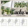 thumbnail image 5 of Green Gnomes Swag Curtains for Kitchen/Bedroom/Living Room, St Patrick's Day Shamrocks Farmhouse Plaid Scalloped Curtains 63 Inch Long, Window Swag Topper Curtains Valances 2 Panels Set 36"x63", 5 of 8