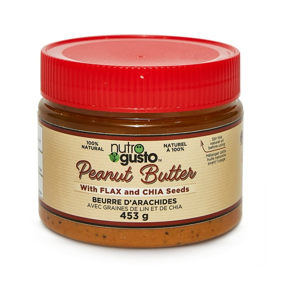 Nutro Gusto Peanut Butter with Flax and Chia Seeds 453g
