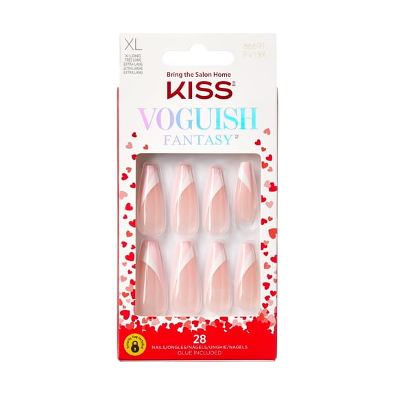 KISS Voguish Fantasy Fake Nails, ‘Galentines’, 28 Count