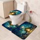 thumbnail image 4 of Juego De Cortina De Ducha Navideña Con Asiento De Inodoro Antideslizante Y Alfombrilla De Baño. Decoración De Baño De 4 Piezas. Navidad 2, 4 of 4
