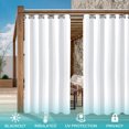 thumbnail image 3 of Lapalife Outdoor Curtains for Patio Waterproof W71xL84, Blackout Weighted Outside Curtains Weatherproof UV Resistant Privacy for Porch, Pergola, White, 1 Panel, 3 of 8