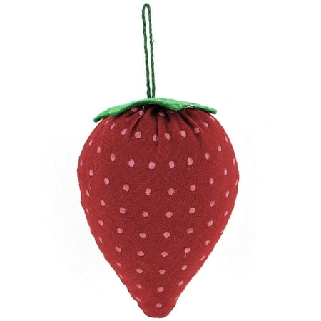 Red Strawberry Shape Diy Pin Cushion Pillow Needles Holder Sewing
