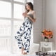 thumbnail image 5 of Fotbe Navy Blue Anchor Pantalones de Pijama para Mujer, Pantalones de Dormir, Pantalones Pj con Cordón y Bolsillos-Medium, 5 of 6