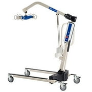 Angle View: Invacare Power Body Patient Lift Reliant 450 Battery-Powered Lift with Low Base - RPL4501 With Invacare Reliant Full Body Mesh Sling, Medium - R110 Bundle