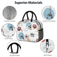 thumbnail image 4 of Cute Lunch Bag for Women Reusable Insulated Lunch Bags, Leakproof Cooler Food Lunch Tote Bag, Large Capacity Paris Theme Lunch Box for Work School Travel Picnic, 4 of 7
