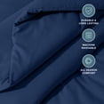 thumbnail image 3 of Bare Home Down Alternative Comforter Set - 3-Pieces - All Seasons - King, Dark Blue, 3 of 8