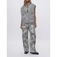 thumbnail image 3 of Parka à Poches pour Femmes Automne Hiver Veste en Coton Sans Manches à Fermeture Éclair Manteau Rembourré Gris, 3 of 4