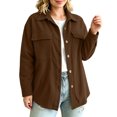 thumbnail image 7 of Enjoytime Jackets for Women Lapel Long Sleeve Button Down Shacket Fall Trendy Casual Coat Plus Size Clothes, 7 of 7