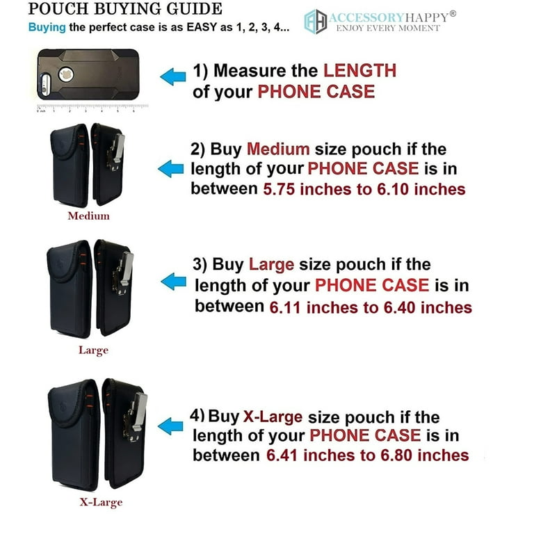 AH 360 Rotating Vertical Leather Phone Belt Holster Pouch