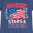 thumbnail image 3 of Instant Message - Rockin The Stars And Stripes - Toddler & Youth Girls Short Sleeve Graphic T-Shirt, 3 of 6