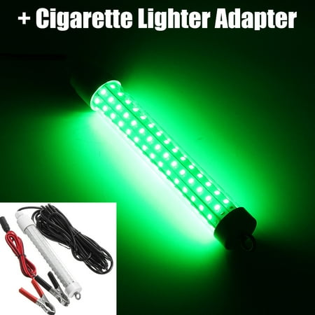 1 Light Drop Light - 12V 120 LED 1000 Lumens Lure Bait Finder 10.5W Night Fishing Finder Lamp Light Crappie Shad Boat LED Submersible Deep Drop Underwater Light with Battery Clip 19.7FT Power Plug