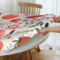 thumbnail image 4 of YFYANG Round Fitted Table Cloth, Waterproof Watercolor Fruit Leaf Doodle Pattern Polyester Table Cover, Indoor Outdoor Decorative Tablecloths with Elastic Edge, 4 of 7