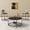 black, variant on O&K FURNITURE 3-Piece Gold Metal Table Set, Waterproof Faux Marble Tables for Indoor and Outdoor, Set of 3