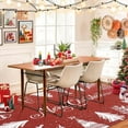 thumbnail image 2 of Memoryfield Christmas 4' x 6' Area Rugs, Washable Living Room Rug Merry Christmas Non Slip Carpet for Bedroom, Low Pile Soft Non Shedding Throw Rugs for Holiday, Red, 2 of 8