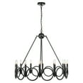 thumbnail image 5 of Vanity Art 12 Light Wagon Wheel Candle Style Chandelier, Modern Hanging Lighting, Ceiling Lights Fixtures for Dining Room Living Room Bed Room Kitchen, Classic Black, 22512BK, 5 of 8