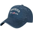 thumbnail image 2 of America Est 1776 Patriotic 4th of July Cowboy Hat Men Vintage Baseball Cap Women Dad Hat Adjustable Trucker Hat Black, 2 of 8