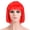 Red, variant on Spencer Short Bob Hair Wigs Straight with Flat Bangs Synthetic Colorful Daily Cosplay Anime Halloween Party Hair Wig for Women