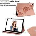 thumbnail image 3 of Dteck Smart Case for iPad mini 5th Gen 2019/mini 4/mini 3/mini 2 7.9-inch,Shockproof Butterfly Pattern Leather Card Wallet Case Kickstand Hybrid Rubber Folio Cover,Pink, 3 of 6