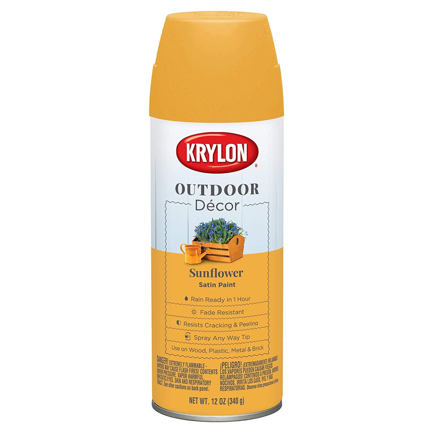 Krylon Outdoor Dcor Spray Paint, Sunflower