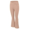thumbnail image 6 of Women's Yoga Pants Wide Leg Pants Woman Casual Elastic Waist Flare Pants Solid Going Out Comfy Jogging Sports Gym Workout Pants,Pink Women's Yoga Pants S, 6 of 9