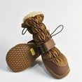 thumbnail image 6 of FEISHENTT 4PC Dog Shoes for Large Dogs, Waterproof Dog Booties for Small Medium Dogs, Anti- Dog Boots & Paw Protectors for Hot Pavement Winter Snow Hiking Brown 5cm, 6 of 6