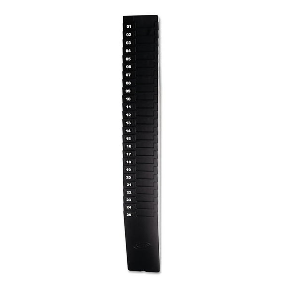 LZB 25-9EX 25 Pocket Holds 9 in. Plastic Expandable Time Card Rack - Black
