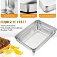 thumbnail image 7 of Baking Pans Set of 3, VeSteel Stainless Steel Sheet Cake Pan for Oven - 12.5/10.5/9.4Inch, Rectangle Bakeware Set for Cake Lasagna Brownie Casserole Cookie, Non-toxic & Healthy, Dishwasher Safe, 7 of 7
