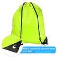 thumbnail image 4 of Uxcell 42x34cm Nylon Drawstring Bag Bulk Storage Cinch Backpack Sack, Fluorescent Green 10 Pack, 4 of 5