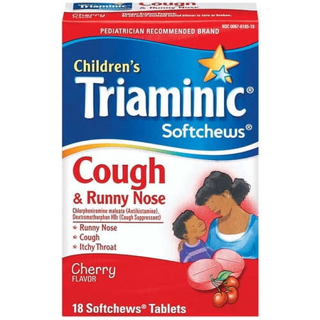 Triaminic: Cherry Flavor Softchews Cough & Runny Nose, 18 ct