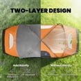 thumbnail image 4 of Outsunny 5-6 Person Outdoor Camping Tent, Family Tent w/ Light Hook, Orange, 4 of 10