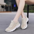 thumbnail image 6 of NOKIO Fashionable Athletic Shoes For Women Women'S Running Shoes Women'S Casual Workout Sneakers Fashion Summer Women Sneakers Mesh Hollowed Breathable Comfortable Lightweight Lace Up Flat Bottom, 6 of 9
