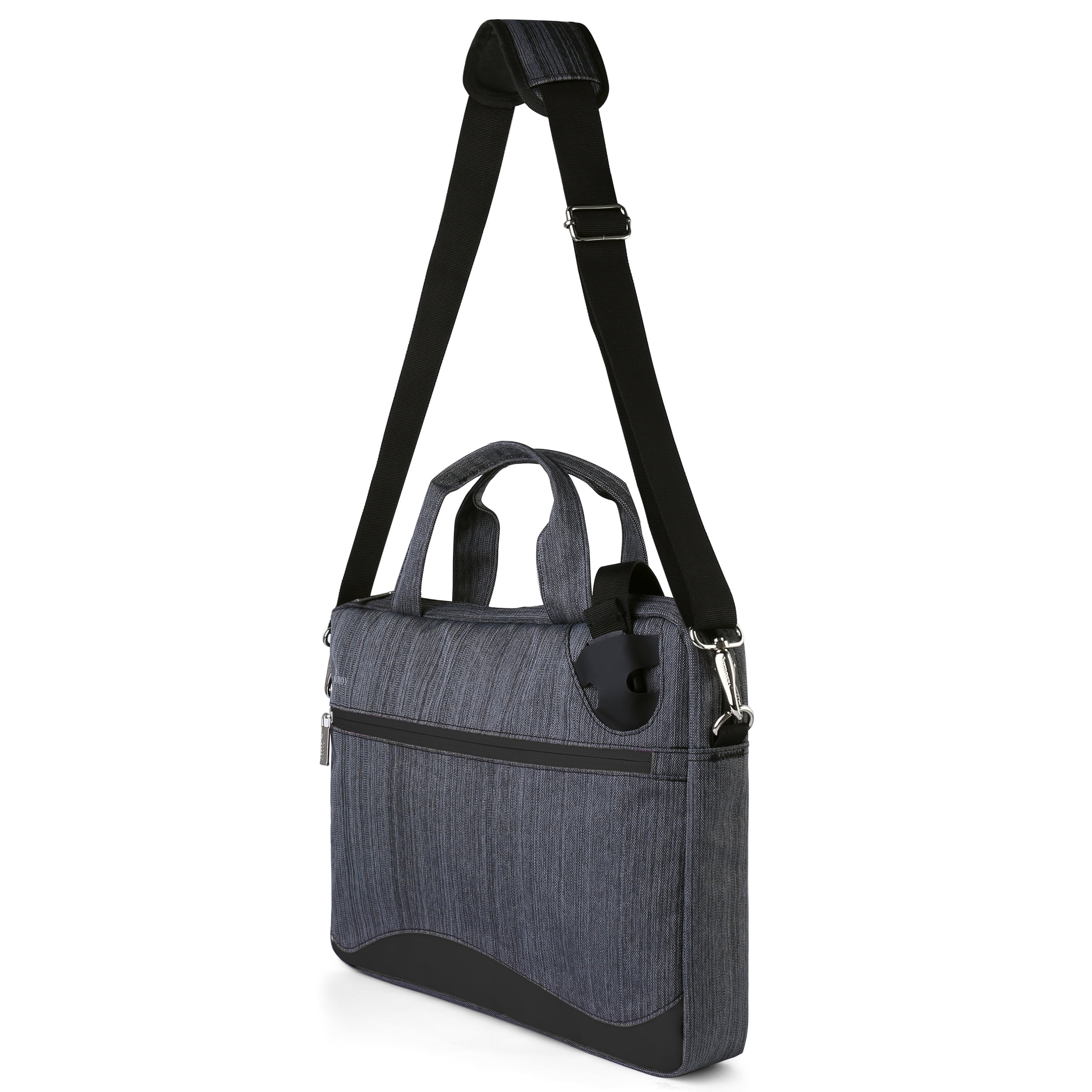 15.6 Inch Business Laptop Shoulder Bag, Slim Padded Professional Briefcase with Adjustable Strap, Multi-Compartment Computer Carrying Case for Work, Office, Travel, Black