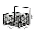 thumbnail image 4 of CQCYD under $5 Wire Fruit Basket for Kitchen Storage, Wire Storage Basket Over the Cabinet Door Organizer,No Drilling Adhesive Basket for Kitchen Bathroom Cabinet Pantry Organization Storage, 4 of 9