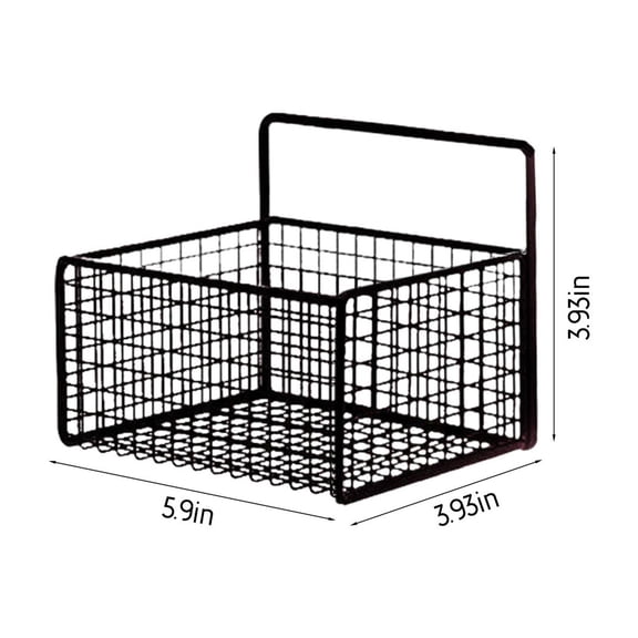YYUZH Metal Wall Mounted Storage Basket with Mesh Design, Multi-Purpose Organizer for Kitchen Bathroom Toiletries Spice Rack